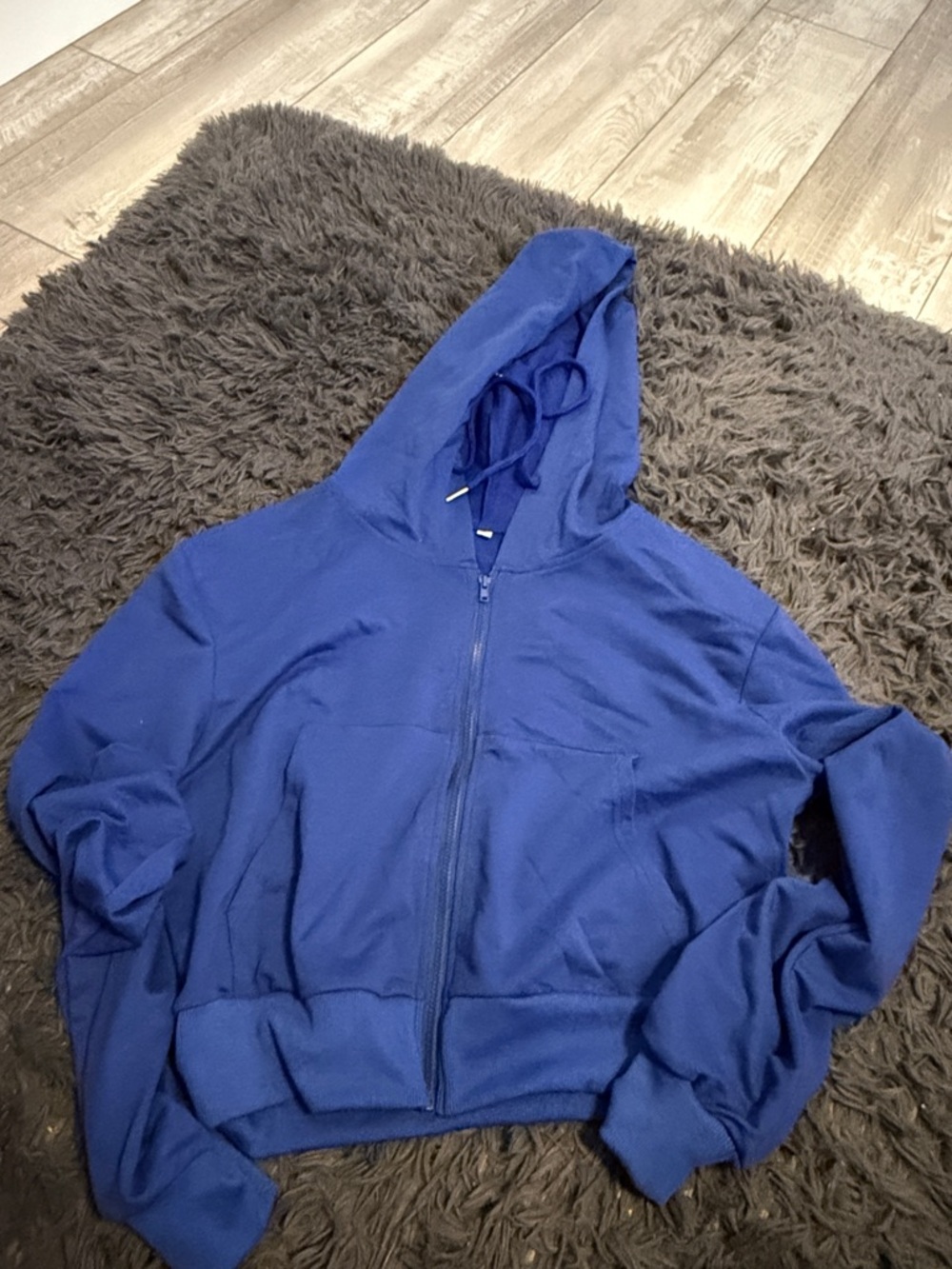 SHEIN Royal Blue Zip-Up Hoodie
